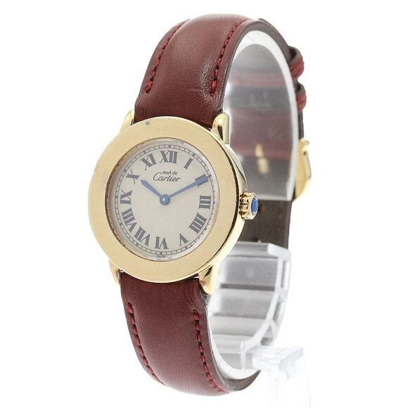 CARTIER Must Rondo SM beige Dial Quartz Ladies Watch - Picture 2 of 5